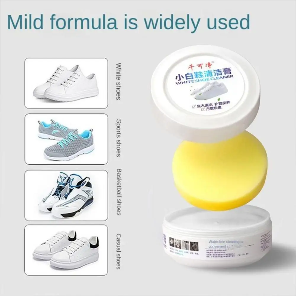 Sneaker Care Whitener - Crème de nettoyage pour chaussures blanches,