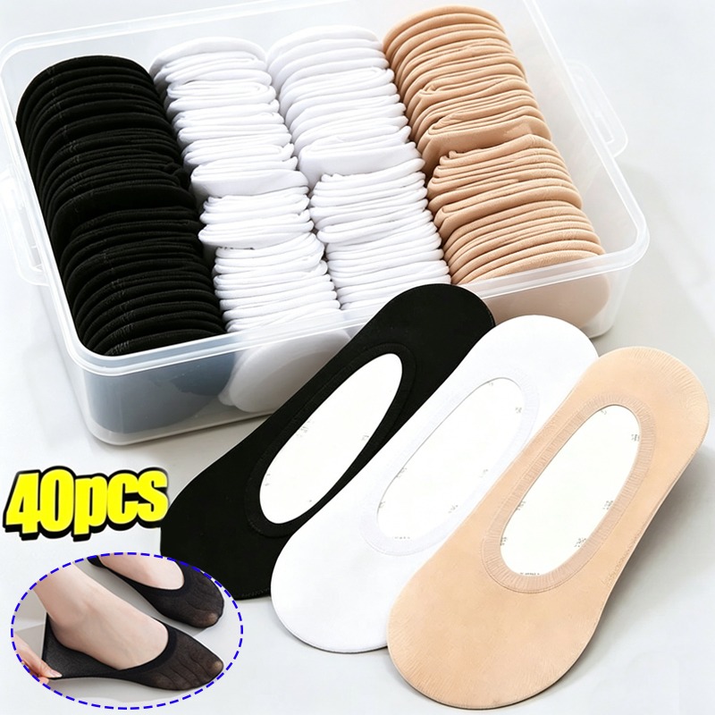 Heel Liner Grip - 20/40 paires de chaussettes invisibles coupe
