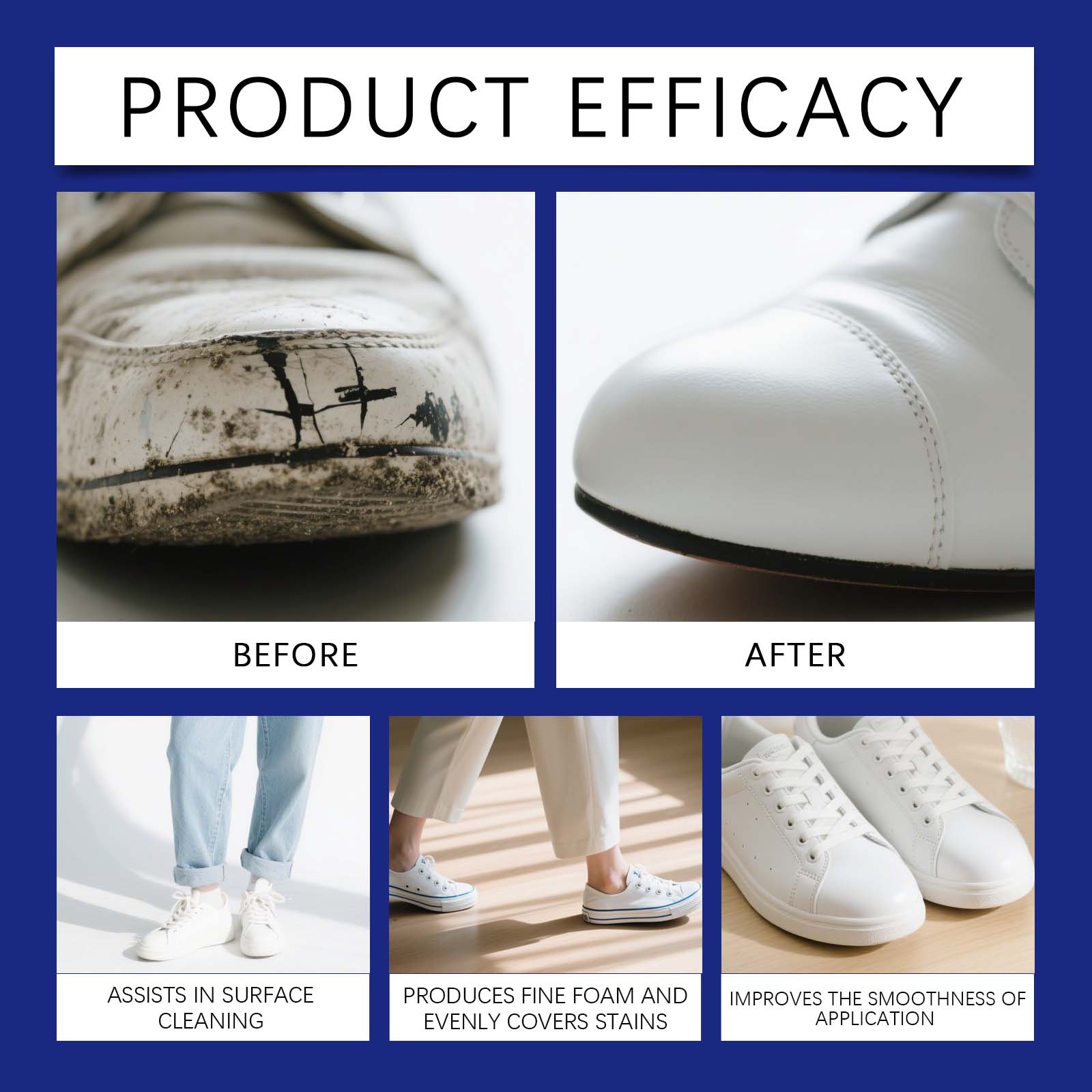 Nettoyant Moussant Blanc pour  - Sneaker Care Whitener avis et prix